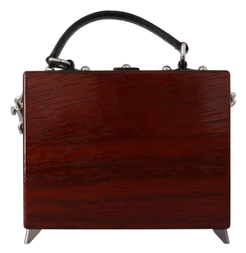 Dolce & Gabbana Brown Retro TV Limited Edition Leather Handmade Purse
